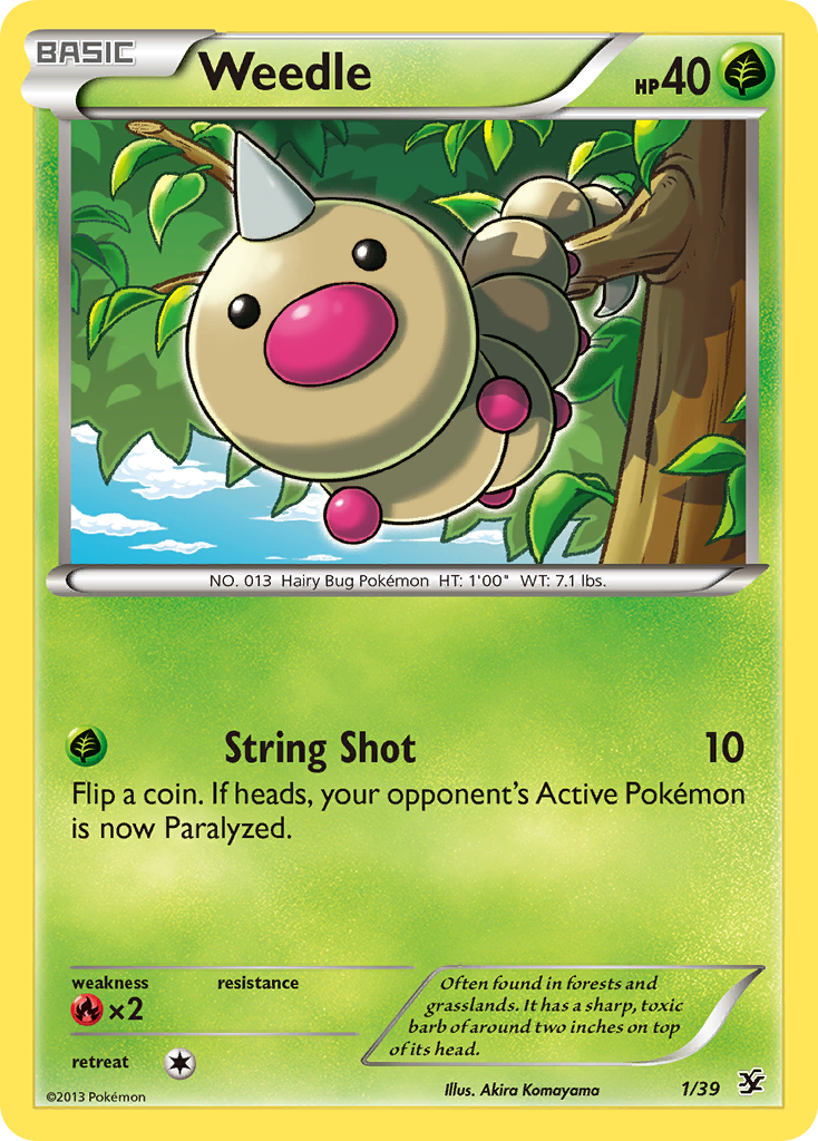 Weedle (1/39) [XY: Kalos Starter Set] | Mindsight Gaming