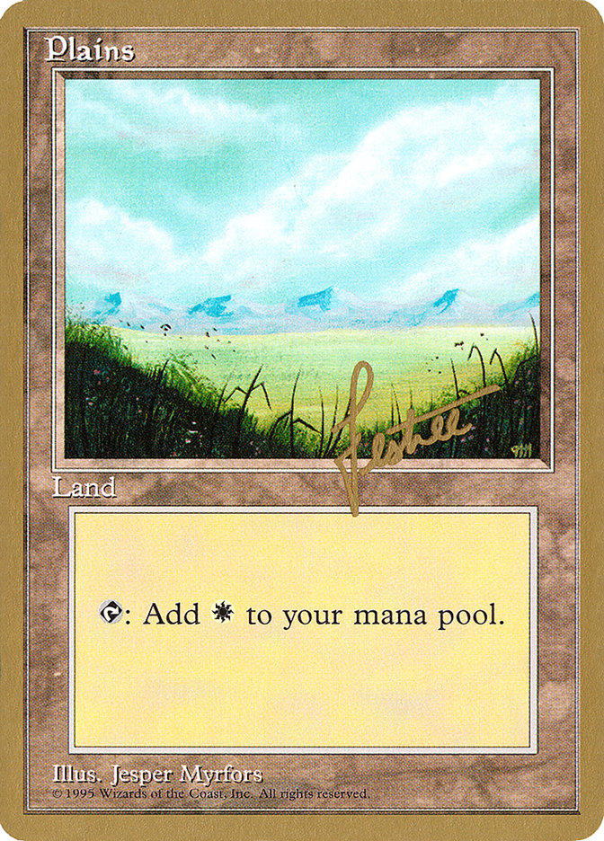 Plains (bl366) (Bertrand Lestree) [Pro Tour Collector Set] | Mindsight Gaming