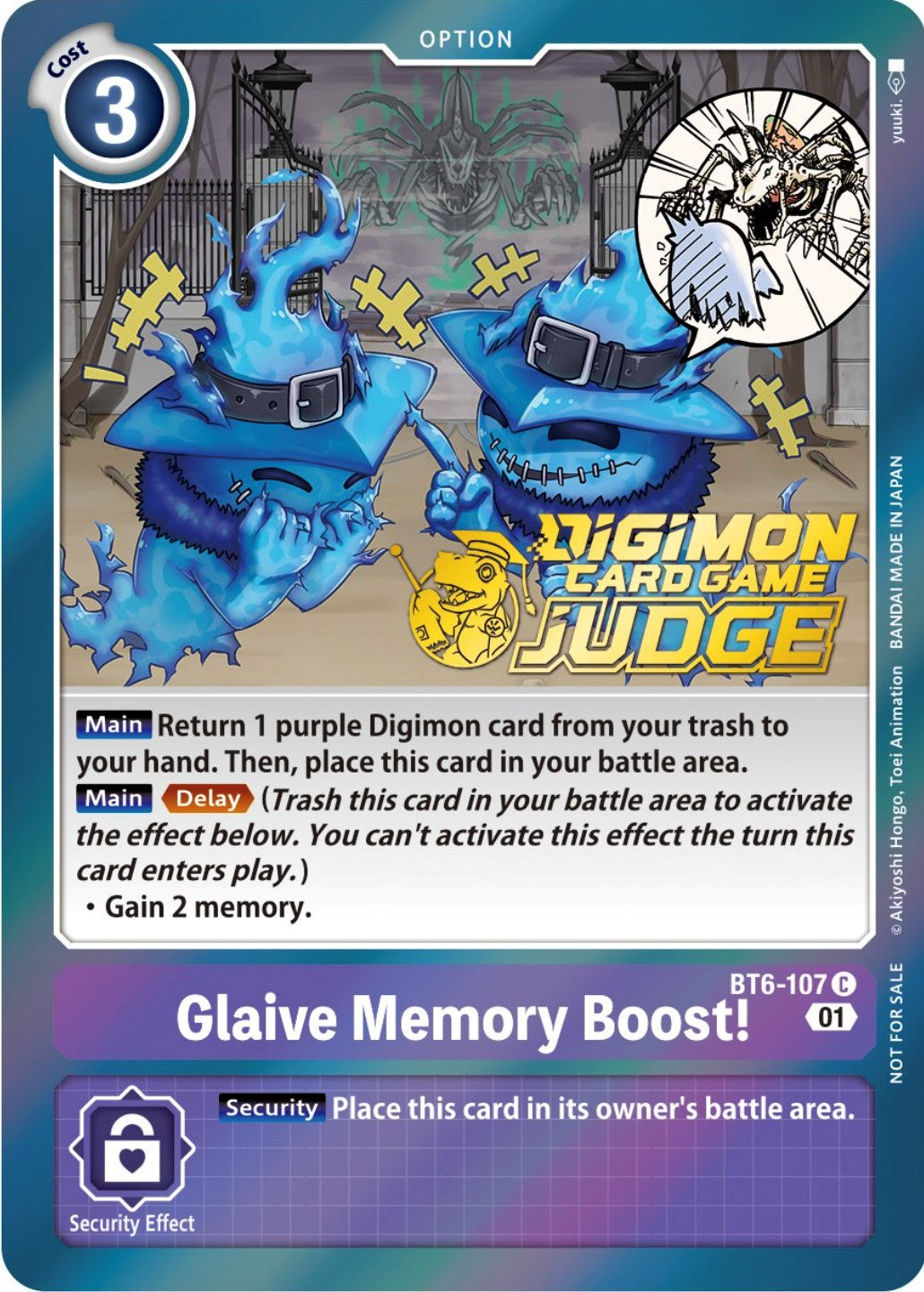 Glaive Memory Boost! [BT6-107] (Judge Pack 3) [Double Diamond Promos] | Mindsight Gaming