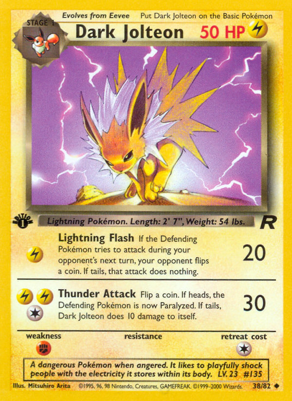 Dark Jolteon (38/82) [Team Rocket 1st Edition] | Mindsight Gaming