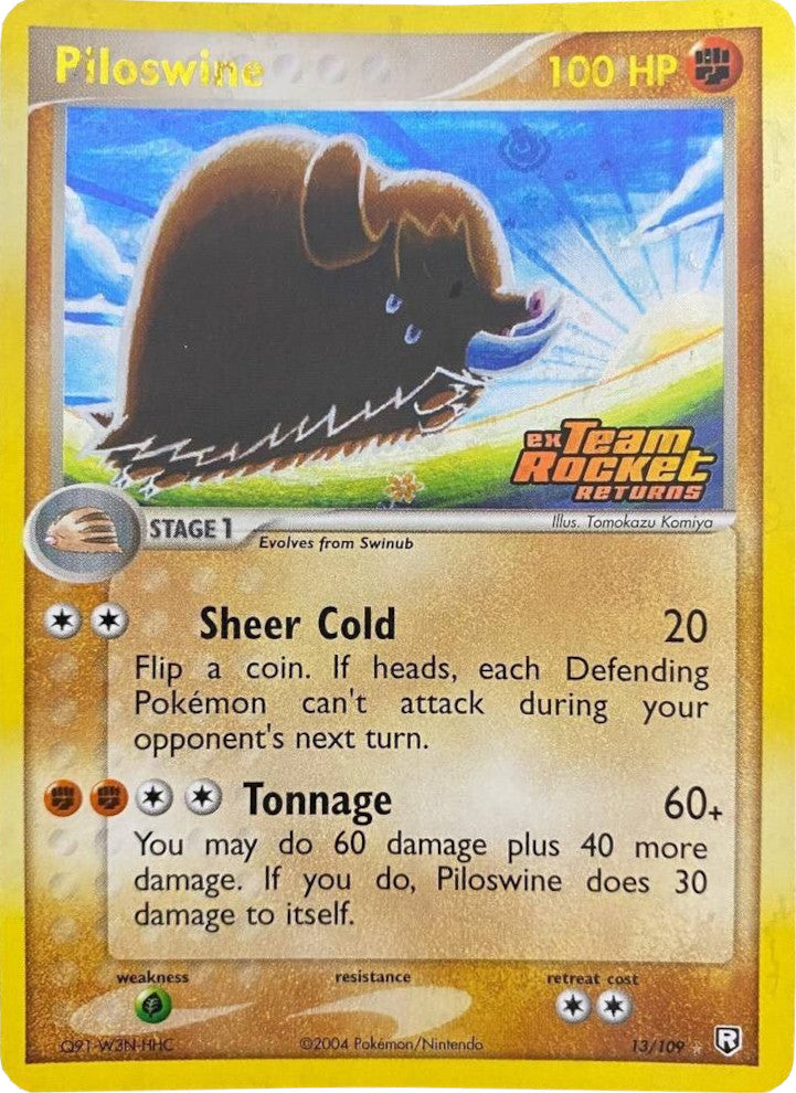 Piloswine (13/109) (Stamped) [EX: Team Rocket Returns] | Mindsight Gaming