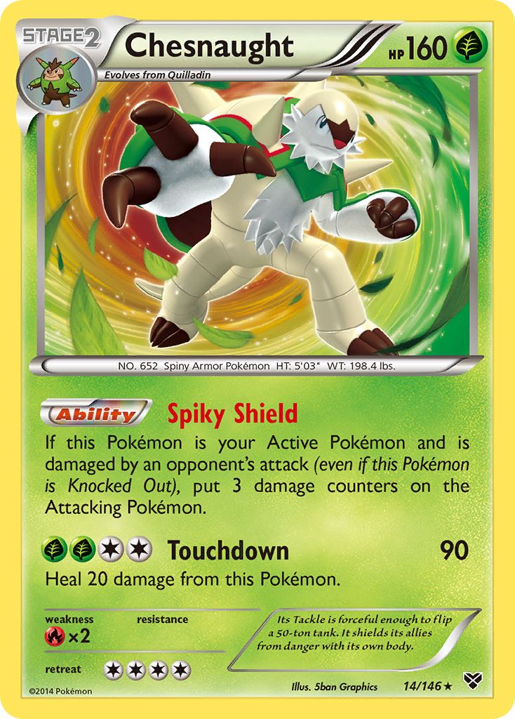 Chesnaught (14/146) [XY: Base Set] | Mindsight Gaming