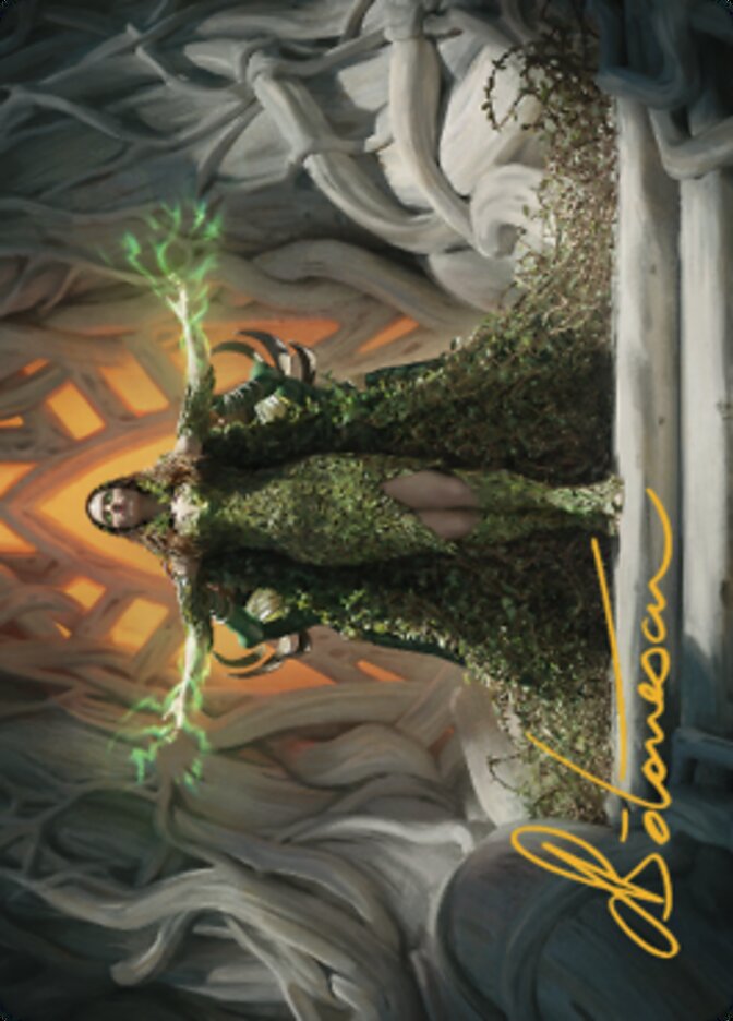 Titania, Voice of Gaea Art Card (Gold-Stamped Signature) [The Brothers' War Art Series] | Mindsight Gaming