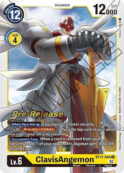 ClavisAngemon [BT11-045] [Dimensional Phase Pre-Release Promos] | Mindsight Gaming