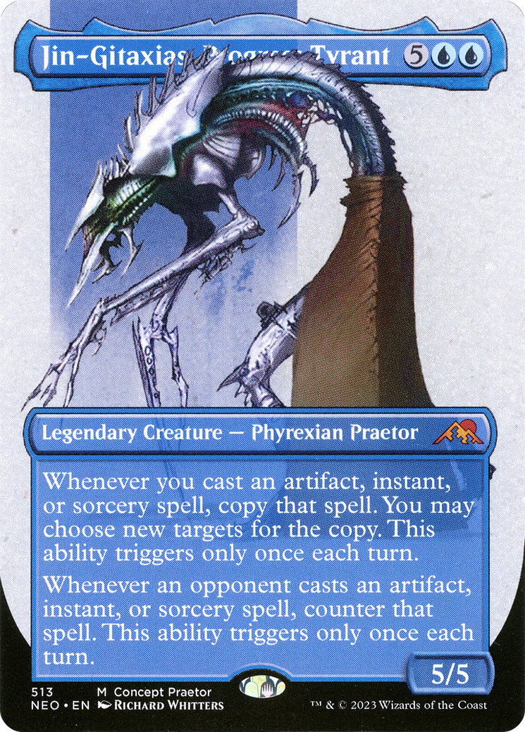 Jin-Gitaxias, Progress Tyrant (Borderless Concept Praetors) [Phyrexia: All Will Be One] | Mindsight Gaming