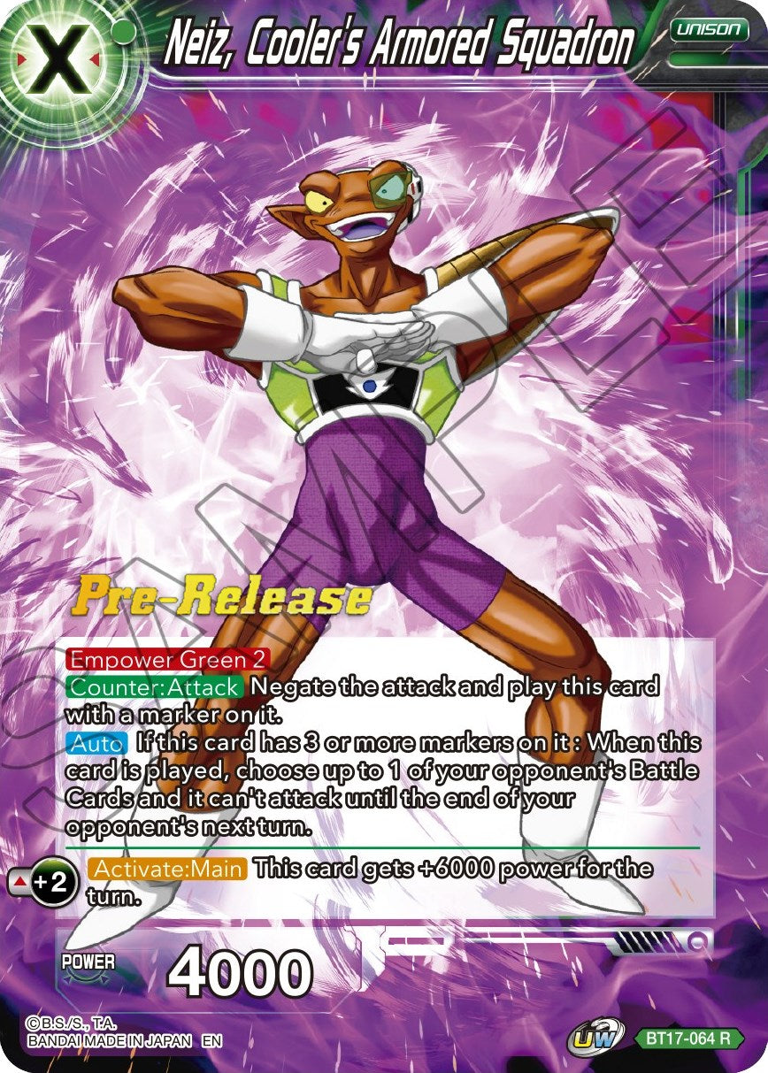 Neiz, Cooler's Armored Squadron (BT17-064) [Ultimate Squad Prerelease Promos] | Mindsight Gaming