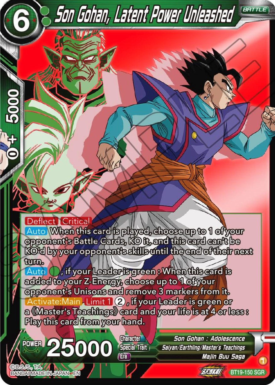 Son Gohan, Latent Power Unleashed (BT19-150) [Fighter's Ambition] | Mindsight Gaming