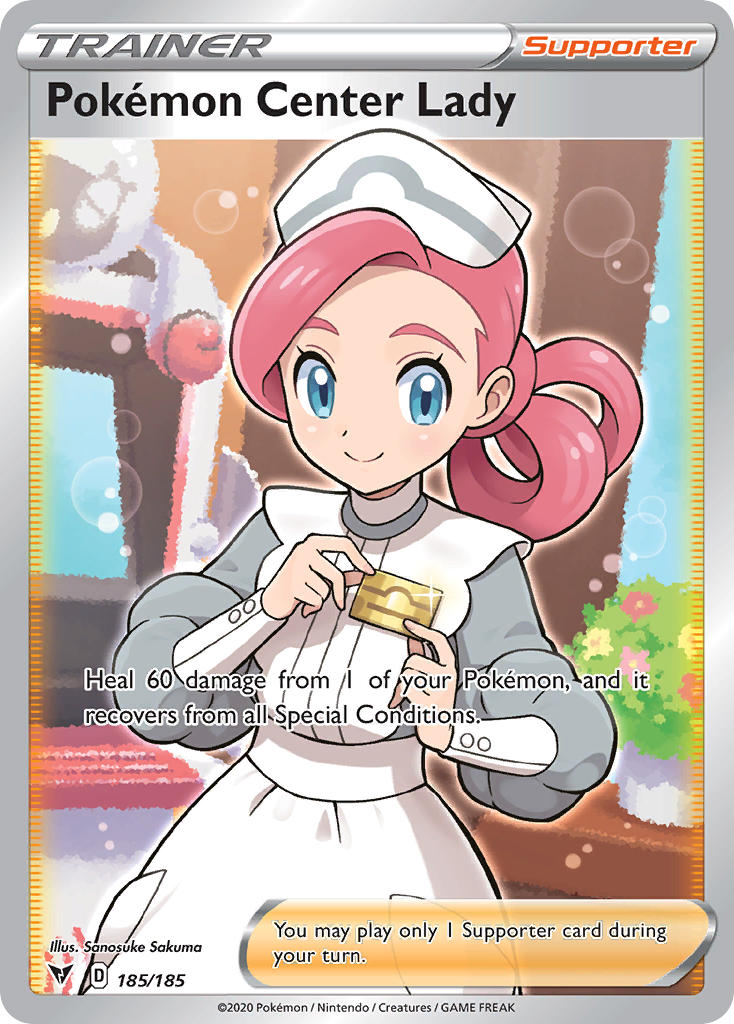 Pokemon Center Lady (185/185) [Sword & Shield: Vivid Voltage] | Mindsight Gaming