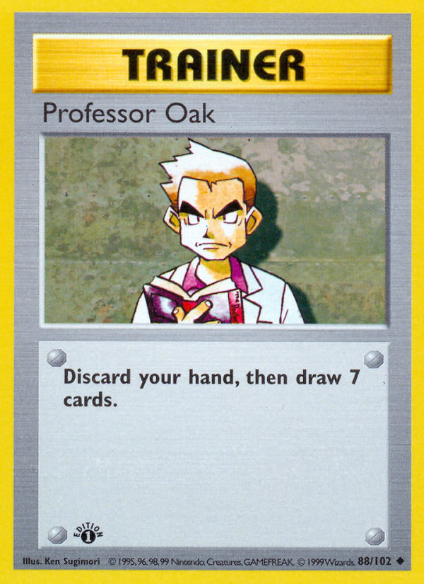 Professor Oak (88/102) (Shadowless) [Base Set 1st Edition] | Mindsight Gaming