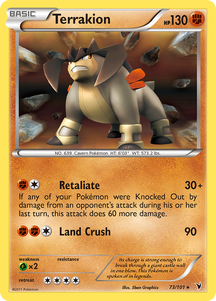 Terrakion (73/101) [Black & White: Noble Victories] | Mindsight Gaming