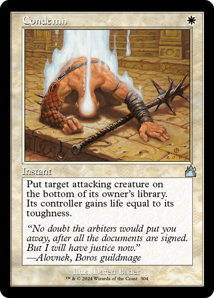 Condemn (Retro Frame) [Ravnica Remastered] | Mindsight Gaming