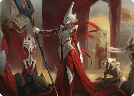 Porcelain Zealot Art Card [Phyrexia: All Will Be One Art Series] | Mindsight Gaming