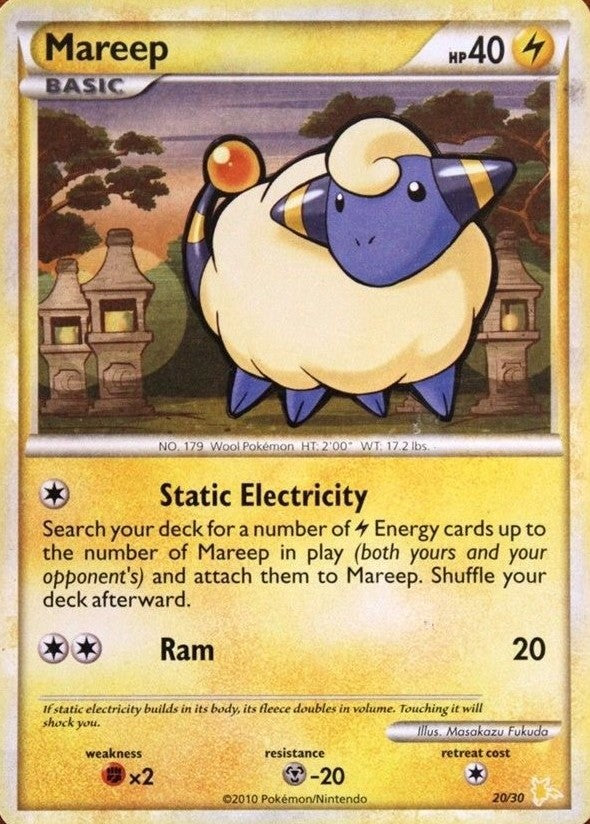 Mareep (20/30) [HeartGold & SoulSilver: Trainer Kit - Raichu] | Mindsight Gaming