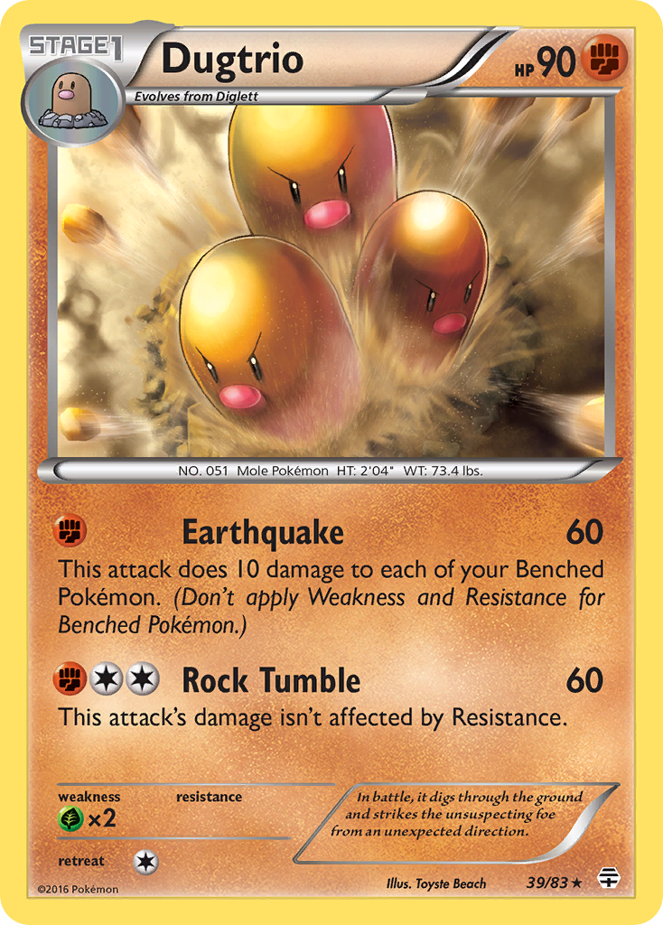 Dugtrio (39/83) [XY: Generations] | Mindsight Gaming