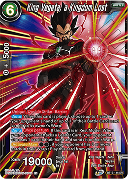 King Vegeta, a Kingdom Lost (Super Rare) [BT13-146] | Mindsight Gaming