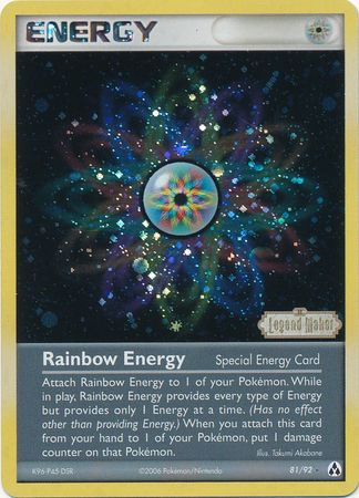 Rainbow Energy (81/92) (Stamped) [EX: Legend Maker] | Mindsight Gaming