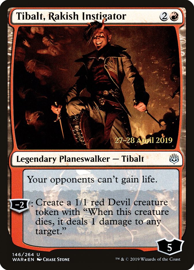 Tibalt, Rakish Instigator  [War of the Spark Prerelease Promos] | Mindsight Gaming