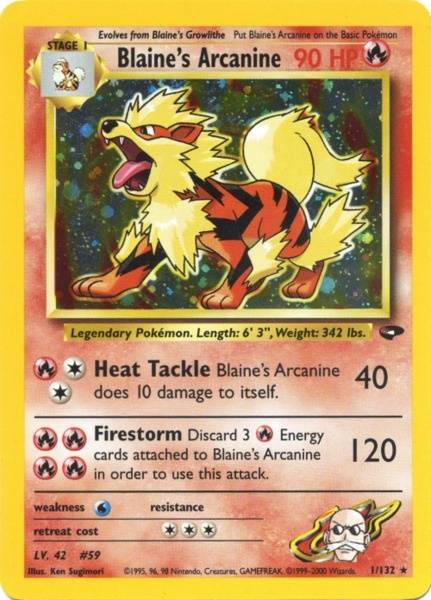 Blaine's Arcanine (1/132) [Gym Challenge Unlimited] | Mindsight Gaming