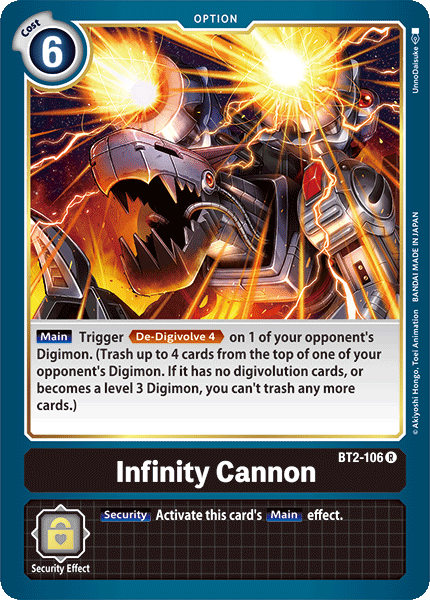 Infinity Cannon [BT2-106] [Release Special Booster Ver.1.0] | Mindsight Gaming