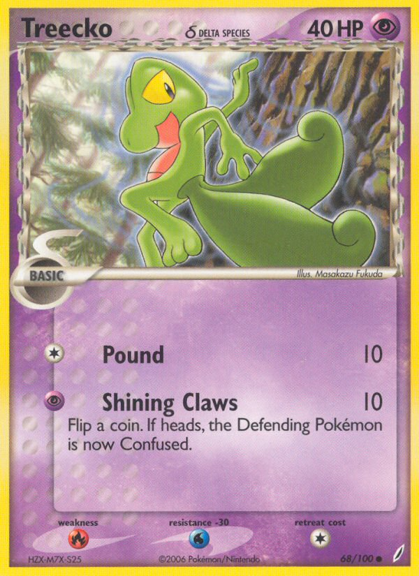 Treecko (68/100) (Delta Species) [EX: Crystal Guardians] | Mindsight Gaming