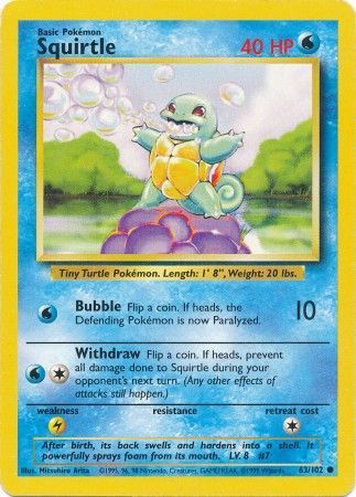 Squirtle (63/102) [Base Set Unlimited] | Mindsight Gaming