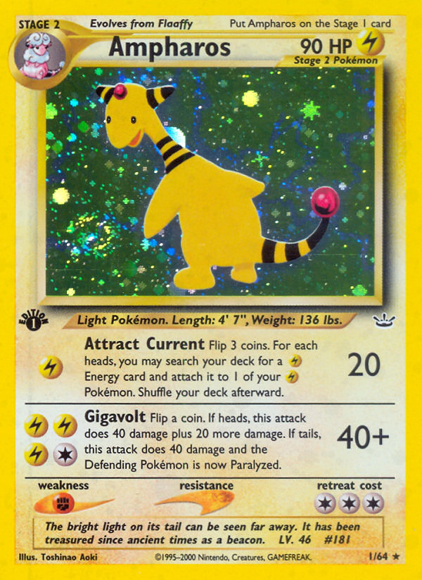 Ampharos (1/64) [Neo Revelation 1st Edition] | Mindsight Gaming