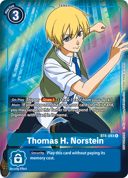 Thomas H. Norstein [BT4-093] (Buy-A-Box Promo) [Great Legend Promos] | Mindsight Gaming