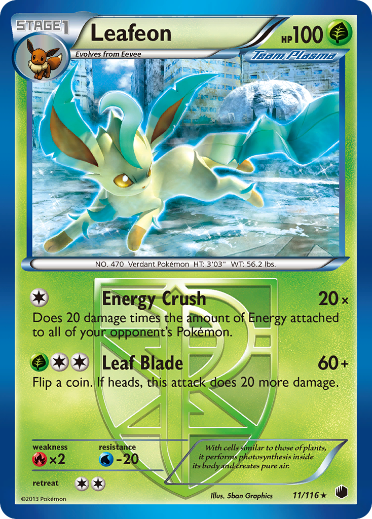 Leafeon (11/116) [Black & White: Plasma Freeze] | Mindsight Gaming