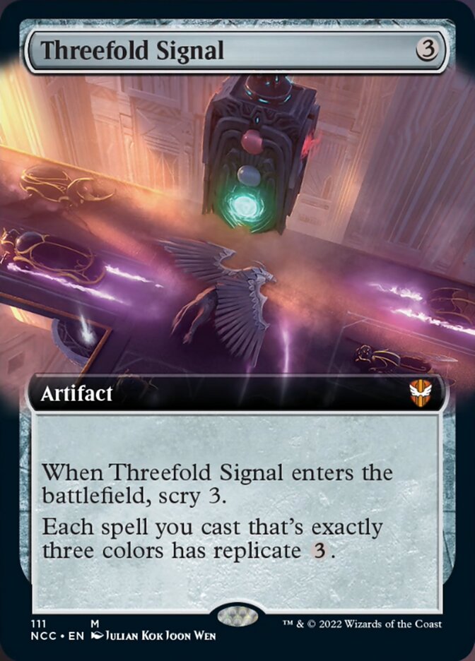 Threefold Signal (Extended Art) [Streets of New Capenna Commander] | Mindsight Gaming