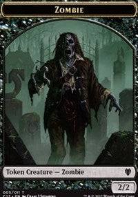 Zombie (005) // Gold (010) Double-sided Token [Commander 2017 Tokens] | Mindsight Gaming