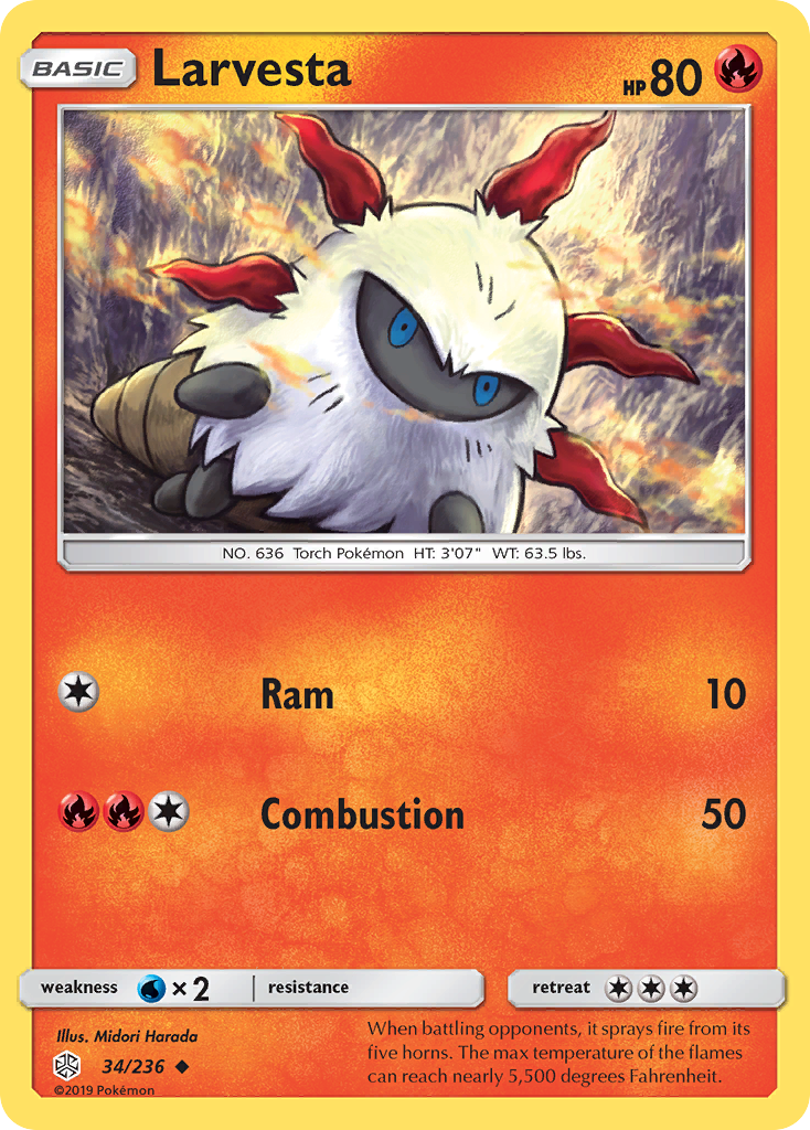 Larvesta (34/236) [Sun & Moon: Cosmic Eclipse] | Mindsight Gaming