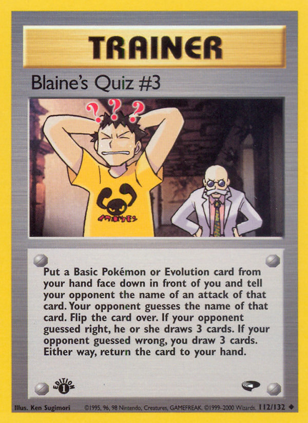 Blaine's Quiz #3 (112/132) [Gym Challenge 1st Edition] | Mindsight Gaming