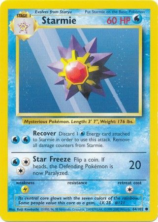 Starmie (64/102) [Base Set Unlimited] | Mindsight Gaming