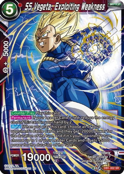 SS Vegeta, Exploiting Weakness (Reprint) (DB1-002) [Battle Evolution Booster] | Mindsight Gaming