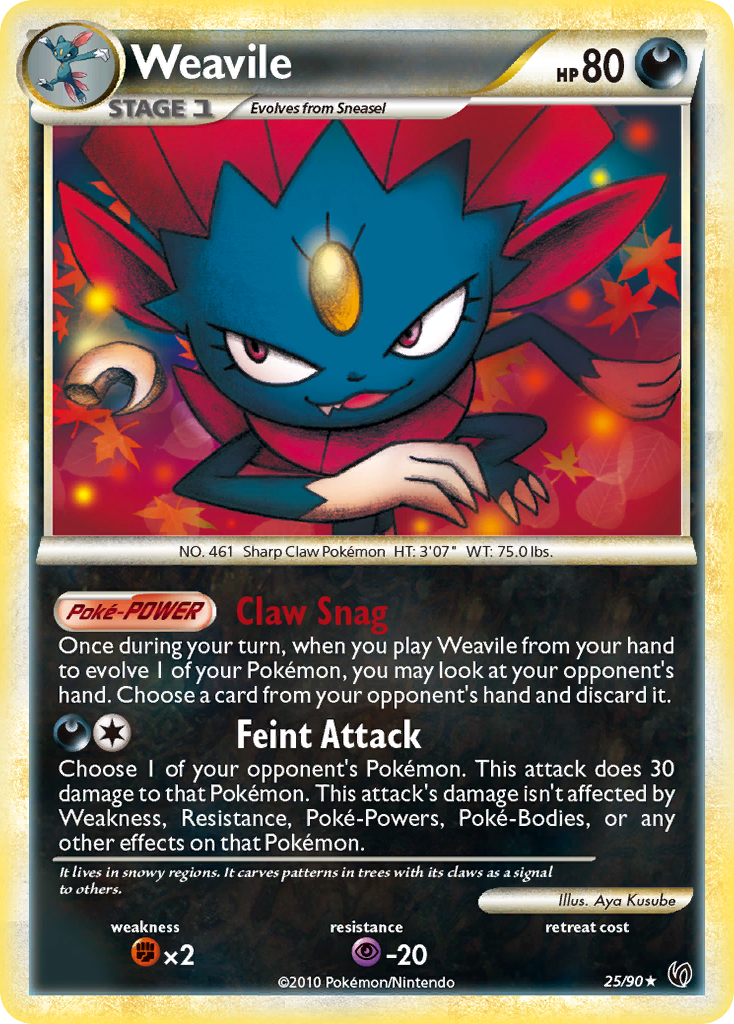 Weavile (25/90) [HeartGold & SoulSilver: Undaunted] | Mindsight Gaming