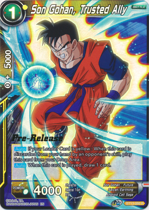 Son Gohan, Trusted Ally (BT13-098) [Supreme Rivalry Prerelease Promos] | Mindsight Gaming