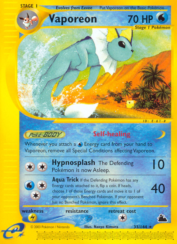 Vaporeon (33/144) [Skyridge] | Mindsight Gaming