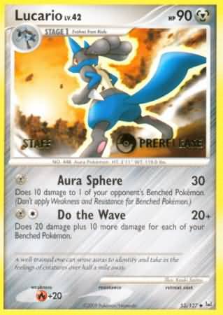 Lucario (53/127) (Staff Prerelease Promo) [Diamond & Pearl: Black Star Promos] | Mindsight Gaming