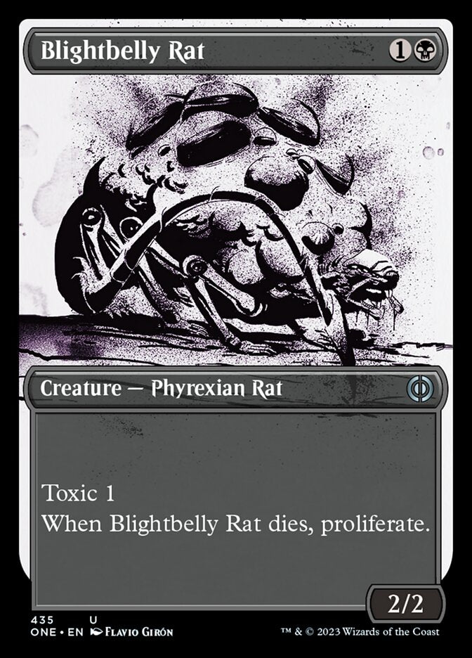 Blightbelly Rat (Showcase Ichor Step-and-Compleat Foil) [Phyrexia: All Will Be One] | Mindsight Gaming