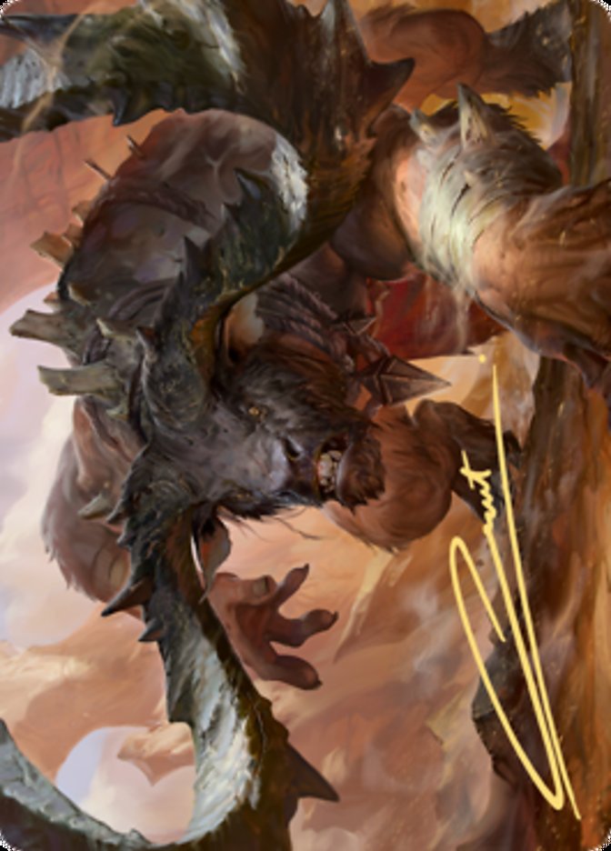 Moraug, Fury of Akoum Art Card (Gold-Stamped Signature) [Zendikar Rising Art Series] | Mindsight Gaming