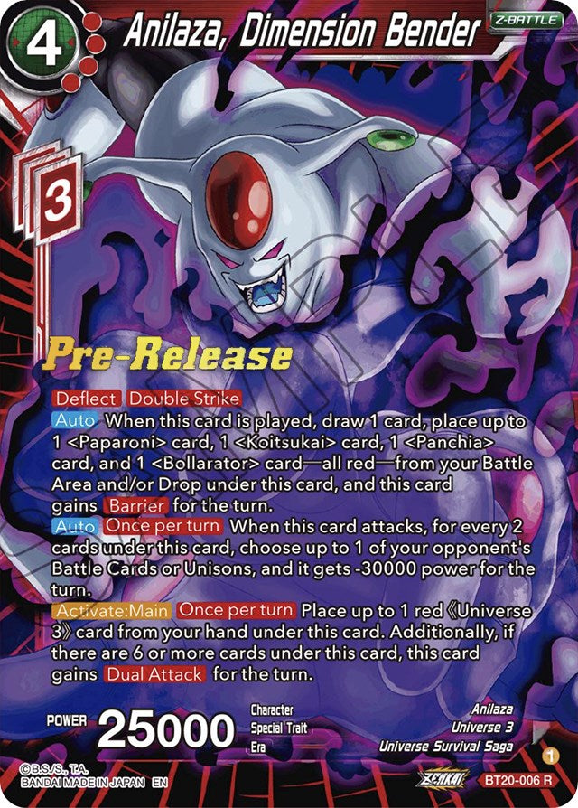 Anilaza, Dimension Bender (BT20-006) [Power Absorbed Prerelease Promos] | Mindsight Gaming