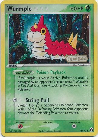 Wurmple (70/92) (Stamped) [EX: Legend Maker] | Mindsight Gaming