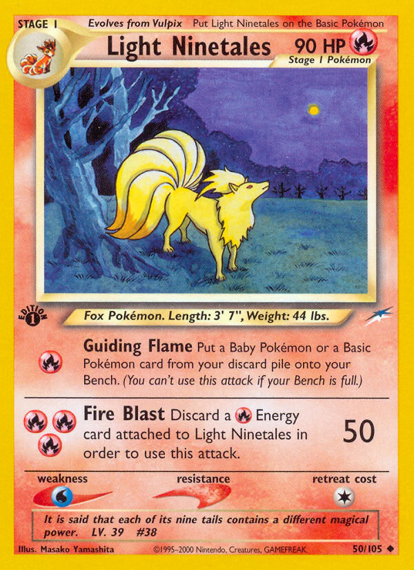 Light Ninetales (50/105) [Neo Destiny 1st Edition] | Mindsight Gaming