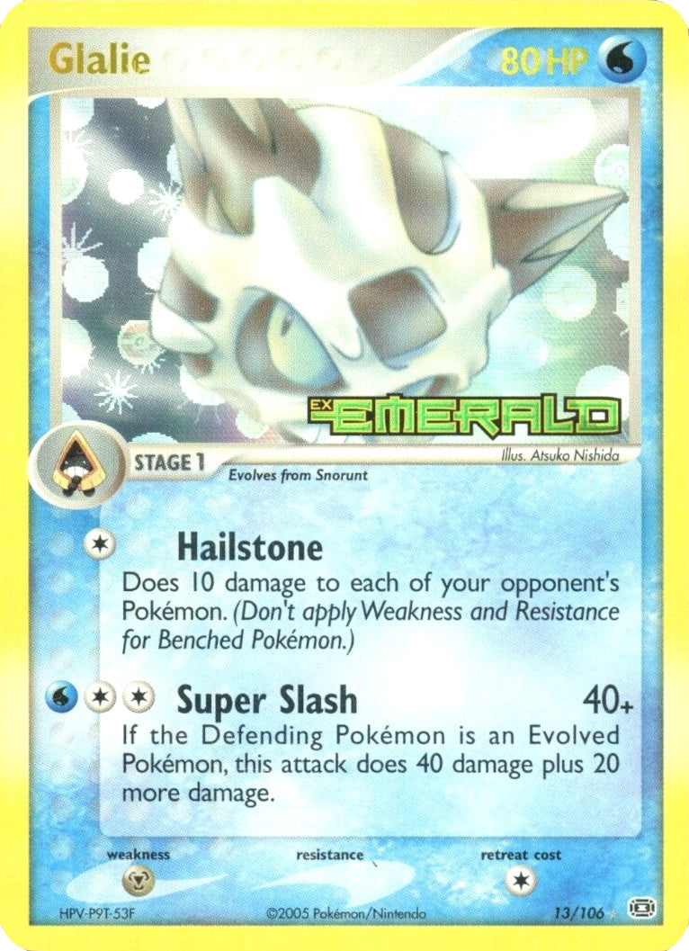 Glalie (13/106) (Stamped) [EX: Emerald] | Mindsight Gaming