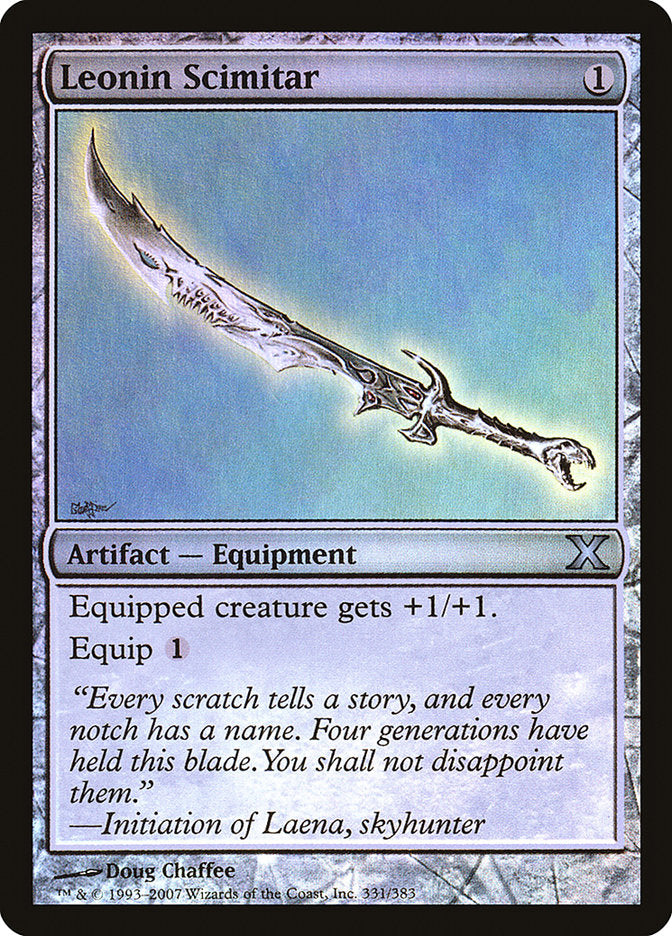 Leonin Scimitar (Premium Foil) [Tenth Edition] | Mindsight Gaming