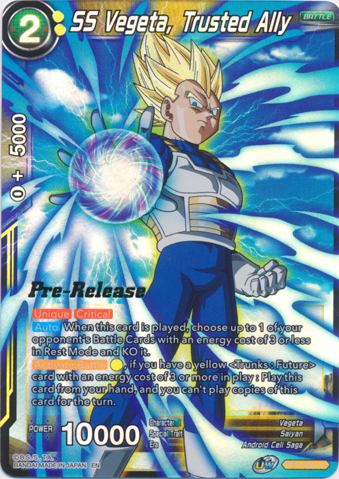 SS Vegeta, Trusted Ally (BT13-100) [Supreme Rivalry Prerelease Promos] | Mindsight Gaming