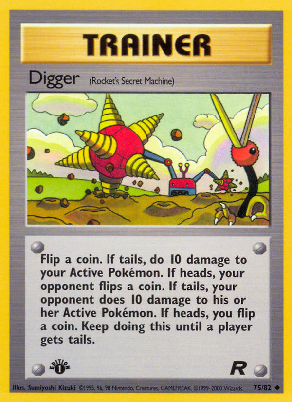 Digger (75/82) [Team Rocket 1st Edition] | Mindsight Gaming