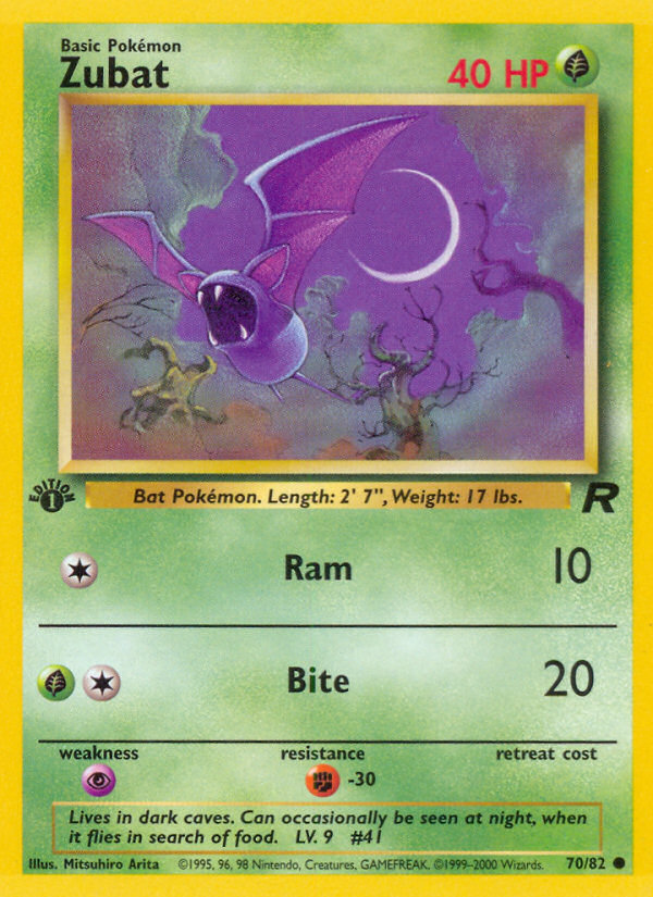 Zubat (70/82) [Team Rocket 1st Edition] | Mindsight Gaming