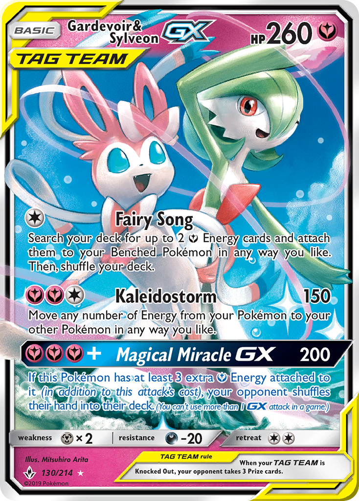 Gardevoir & Sylveon GX (130/214) [Sun & Moon: Unbroken Bonds] | Mindsight Gaming