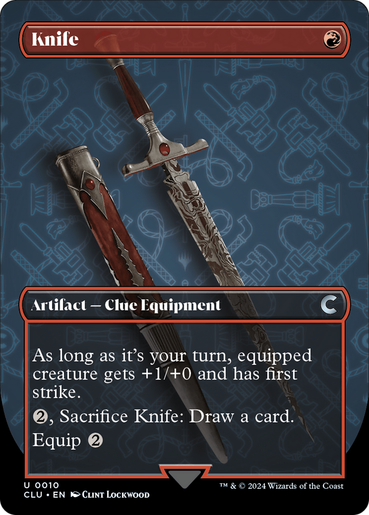 Knife (Borderless) [Ravnica: Clue Edition] | Mindsight Gaming